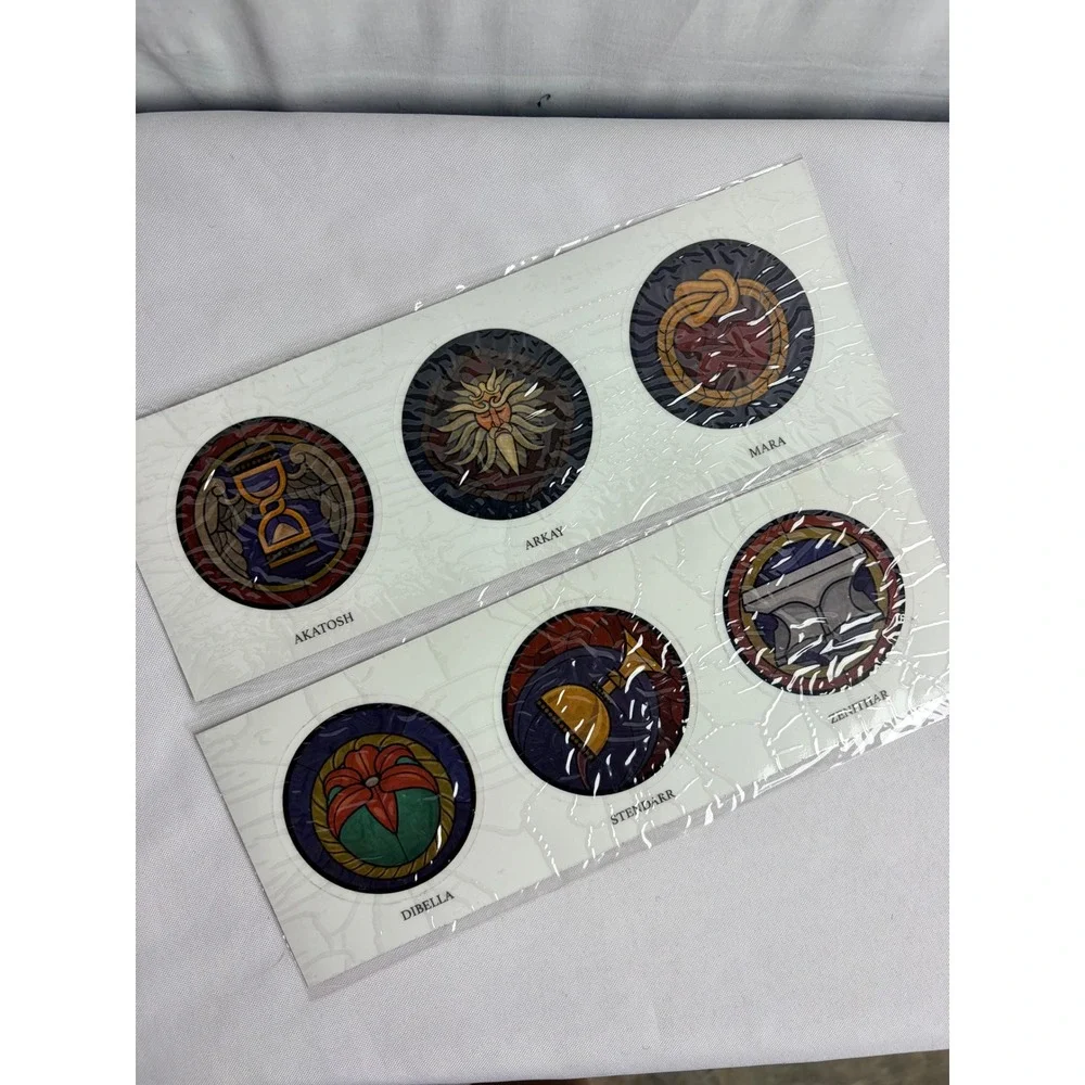 Elder Scrolls V Skyrim Nine Divines Stained Glass Window Clings Decal Set 3in